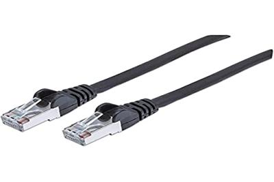 Intellinet 740753 RJ45 Netwerkkabel, patchkabel CAT 6A S/FTP 1.50 m Zwart Folie afscherming, Afscherming gevlochten, Afgeschermd, Halogeenvrij 1 stuk(s)