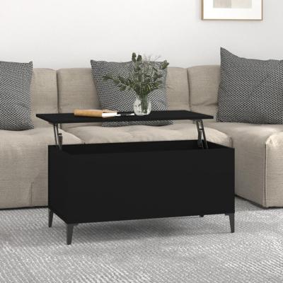 Salontafel 90x44,5x45 cm bewerkt hout zwart