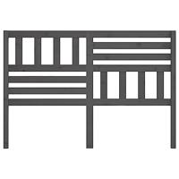 Hoofdbord 156x4x100 cm massief grenenhout grijs - thumbnail