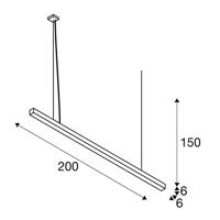SLV Q-LINE® 1000936 Hanglamp LED 85 W Zwart - thumbnail