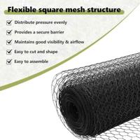 VidaXL Hexagon hek grijs 0,8 x 25 m pvc - thumbnail