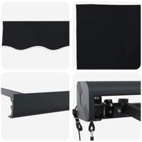 Luifel automatisch uitschuifbaar 400x300 cm zwart - thumbnail