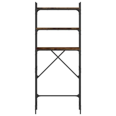 VidaXL Wasmachinerek 67x25x163 cm bewerkt hout gerookt eikenkleurig VidaXL Wasmachinerek 67x25x163 cm bewerkt hout gerookt eikenkleurig