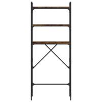 Wasmachinerek 67x25x163 cm bewerkt hout gerookt eikenkleurig - thumbnail