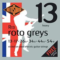 Rotosound R13 Roto Greys set elektrische gitaarsnaren 013 - 054w - thumbnail