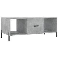 Salontafel 102x50x40 cm bewerkt hout betongrijs - thumbnail