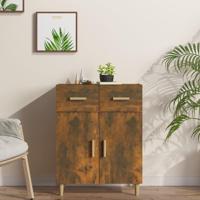 Dressoir 69,5x34x89 cm bewerkt hout gerookt eikenkleurig - thumbnail