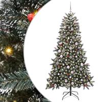 Kunstkerstboom met 300 LED Groen 180 cm PVC en Plastic en Staal - thumbnail