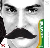 Snor zwart groot - thumbnail