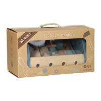 Houten Gereedsschapskist - Blauw - thumbnail