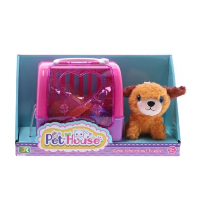 Pet House Knuffel Hond + Reiskoffer en Accessoires Pet House Knuffel Hond + Reiskoffer en Accessoires