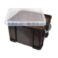 Really Useful Box opbergdoos 35 liter, transparant gerookt - thumbnail