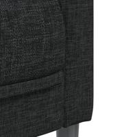 Driezitsbank stof zwart - thumbnail