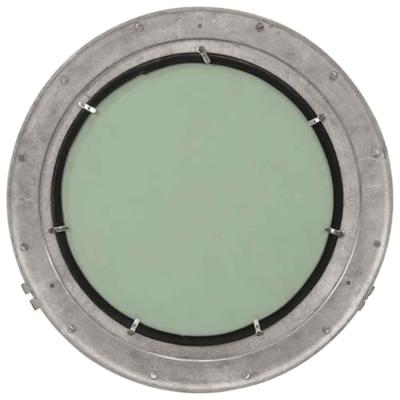 Wandspiegel patrijspoort Ø50 cm aluminium en glas