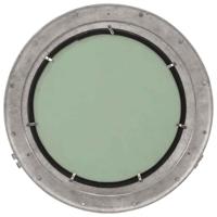 Wandspiegel patrijspoort Ø50 cm aluminium en glas - thumbnail