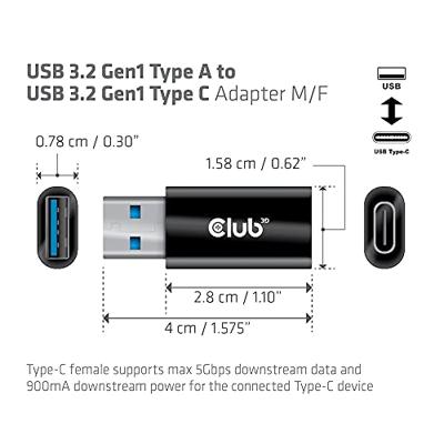 club3D CAC-1525 USB-adapter USB 3.2 Gen1 USB-A stekker, USB-C bus 0 mm Zwart club3D CAC-1525 USB-adapter USB 3.2 Gen1 USB-A stekker, USB-C bus 0 mm Zwart