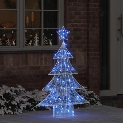 VidaXL Kerstboom met 100 led blauw 120 cm acryl