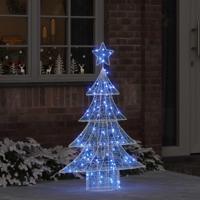 VidaXL Kerstboom met 100 led blauw 120 cm acryl - thumbnail