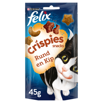 Felix Crispies met rund- & kipsmaak kattensnack Per 4