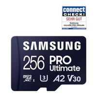 Samsung Pro Ultimate 256GB + SD-adapter Micro SD-kaart Blauw - thumbnail