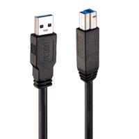 Lindy 43098 10m USB A USB B Mannelijk Mannelijk Zwart USB-kabel - thumbnail