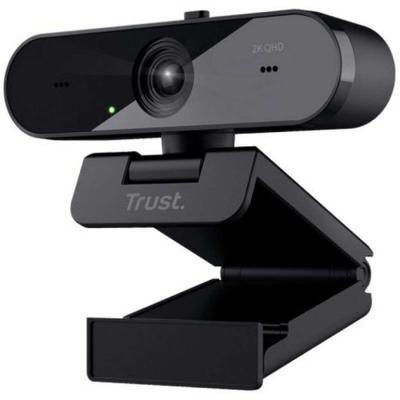 Trust TW-250 QHD Webcam 2560 x 1440 Pixel Standvoet, Klemhouder Trust TW-250 QHD Webcam 2560 x 1440 Pixel Standvoet, Klemhouder