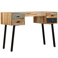 VidaXL Schrijftafel 110x50x76 cm massief gerecycled teakhout - thumbnail