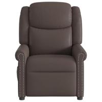 Massagestoel elektrisch verstelbaar kunstleer glanzend bruin - thumbnail