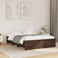 Bedframe zonder matras bewerkt hout bruin eikenkleur 120x200 cm - thumbnail