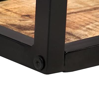 VidaXL Wandschappen 2 st 120 cm ruw mangohout