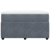 Boxspring met matras fluweel donkergrijs 120x190 cm - thumbnail
