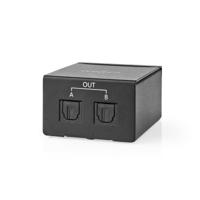 Nedis TosLink-Splitter | 2-wegs | Zwart | 1 stuks - ASPL2512BK ASPL2512BK - thumbnail