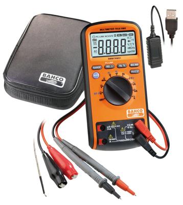 Bahco Digitale multimeter | automatisch bereik | True RMS 1000 V en aansluiting op pc - BMMTRMS1