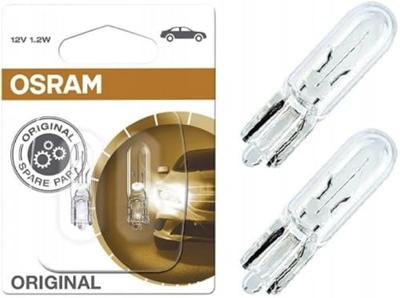 OSRAM glasfitting gloeilamp 12 v, 1,2 w glass base 12v1,2w 272102 blister