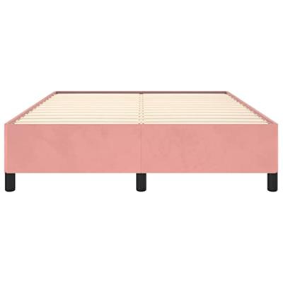 Bedframe fluweel roze 140x200 cm - thumbnail
