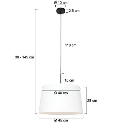Steinhauer HanglampSparkled Ø 45cm linnen wit - 8190ZW