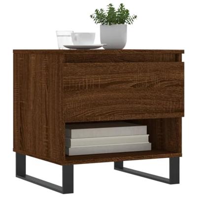 Salontafels 2 st 50x46x50 cm bewerkt hout bruin eikenkleur