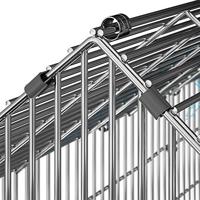 Monzana Konijnenhok - Konijnenren Zwart - Hamsterkooi - Rattenkooi 180x75cm - thumbnail