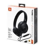 JBL Tune 520C Comfort Fit bedrade on-ear koptelefoon met microfoon, JBL Pure Bass-geluid, EQ-presets, USB-C-connectiviteit, opvouwbaar ontwerp en knoopresistente kabel, zwart - thumbnail