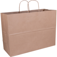 Tas | Kraftpapier | gedraaid papieren koord | 45x 17x33cm | draagtas | bruin | 100 stuks - thumbnail