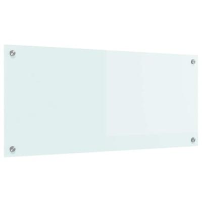 VidaXL Keuken achterwand wit 90 x 40 cm gehard glas