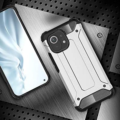 Lunso - Armor Guard backcover hoes - Xiaomi Mi 11 - Zilver Lunso - Armor Guard backcover hoes - Xiaomi Mi 11 - Zilver