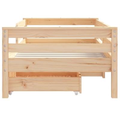 Kinderbedframe met lades 70x140 cm massief grenenhout