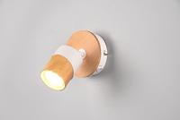 Trio Plafondlamp hout met witAruni - 801170131 - thumbnail