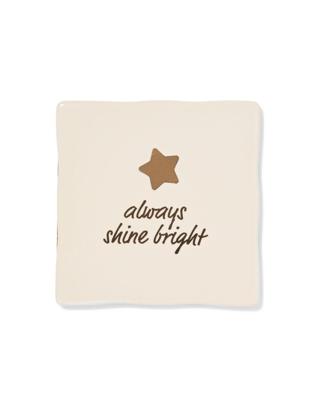 HEMA Tegel 10x10cm keramiek ster &apos;always shine bright&apos; beige