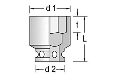 Gedore Krachtdop 3/4" 1.5/16" AF - 6284920