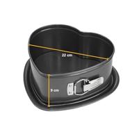 Stampo a forma di cuore con fondo removibile - BIRKMANN - EASY BAKING - Acciaio al carbonio - Antiaderente - 26,5 x 25 x 9 cm - thumbnail