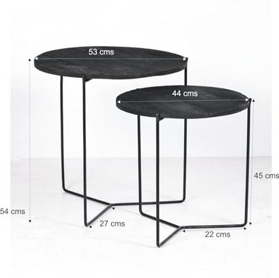 Mason Marble Black/Black Set of 2-13373