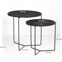 Mason Marble Black/Black Set of 2-13373 - thumbnail