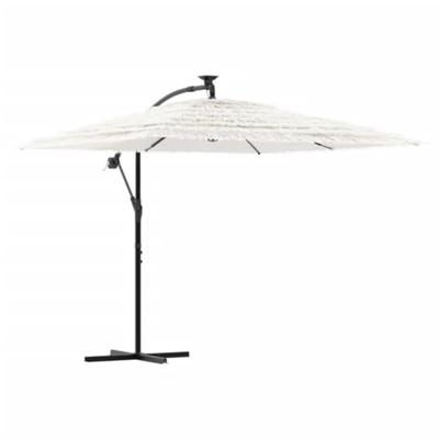VidaXL Parasol met stalen paal 246x246x230 cm wit VidaXL Parasol met stalen paal 246x246x230 cm wit